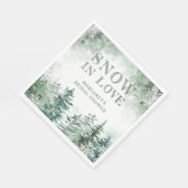 Serviette En Papier Pluie de neige Shower de Mariée  (Coin)