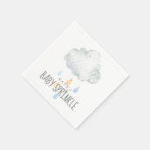 Serviette En Papier Pluie Nuage Garçon Bébé saupoudrer serviettes (Coin)