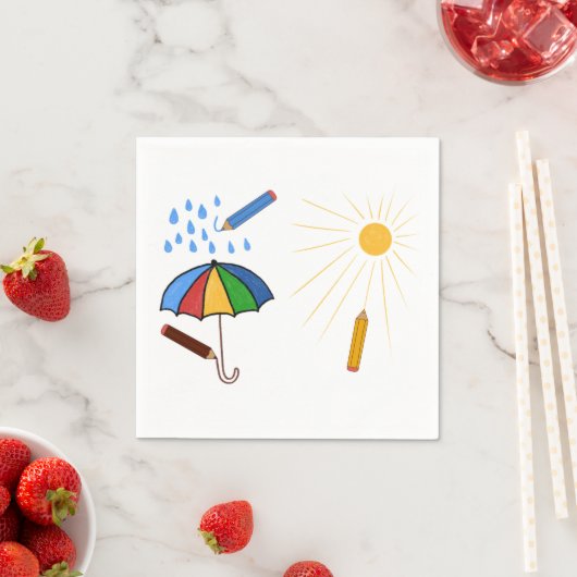 Serviette En Papier Pluie ou éclat (En situation)