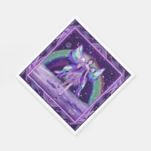 Serviette En Papier Pluie violette Fée (Coin)