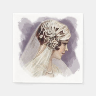 Serviette En Papier Plum de mariée Vintage déco