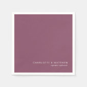 Serviette En Papier Plum moderne (Devant)