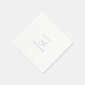 Serviette En Papier Plum Purple Boho Mariage Modern Cocktail II (Coin)