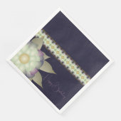 Serviette En Papier Plum Purple Et Mauve (Coin)
