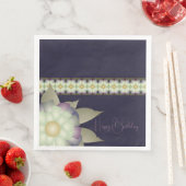 Serviette En Papier Plum Purple Et Mauve (En situation)