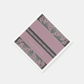 Serviette En Papier Plum Rose Floral (Coin)
