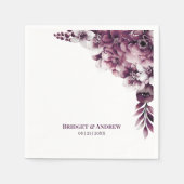 Serviette En Papier Plum rose Mariage (Devant)