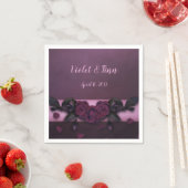 Serviette En Papier Plum Roses (En situation)