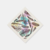 Serviette En Papier Plume de paon (Coin)