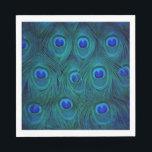 Serviette En Papier Plume de paon vert sarcelle Art déco Parisien<br><div class="desc">Ceci est une belle image de plumes de paon bleu/vert. Accessoires de maison en plume de paon vert sarcelle Art déco. Accessoires de mode vintage de paon. Cadeaux de mariage de paon.</div>