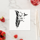 Serviette En Papier plume & Eagle (En situation)