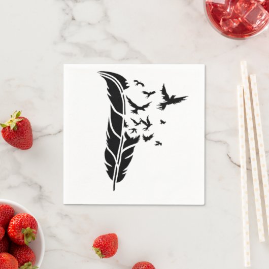 Serviette En Papier plume & Eagle (En situation)