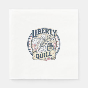 Serviette En Papier Plume patriotique de liberté Encre de plume patrio