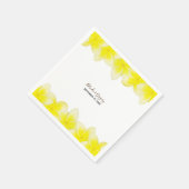 Serviette En Papier Plumeria jaune Frangipani Mariage (Coin)