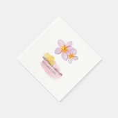 Serviette En Papier Plumeria tropicale Frangipani Mariage (Coin)