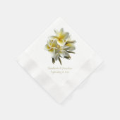 Serviette En Papier Plumeria Tropicale Plumeria Mariage Réception serv (Coin)
