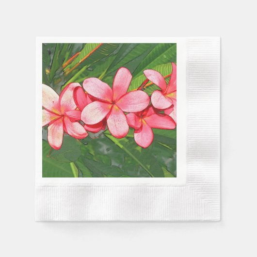 Serviette En Papier Plumerias (Devant)