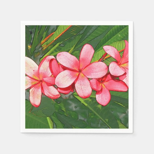 Serviette En Papier Plumerias (Devant)
