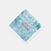 Serviette En Papier Plumes Abstraites et flocons de neige (Coin)