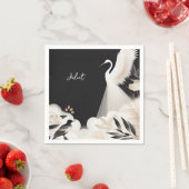 Serviette En Papier Plumes Asiatique Sky Cloud Crane Fête des mariées (En situation)