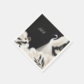 Serviette En Papier Plumes Asiatique Sky Cloud Crane Fête des mariées (Coin)