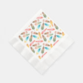 Serviette En Papier Plumes de couleur (Coin)