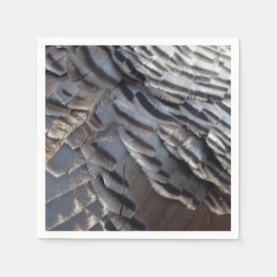 Serviette En Papier Plumes de Dindon Sauvage II Design Abstrait de la