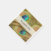 Serviette En Papier Plumes de paon (Coin)