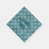 Serviette En Papier Plumes de paon glam turquoise brillant (Coin)