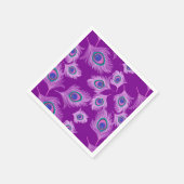 Serviette En Papier Plumes d'orchidée Peacock sur Amethyst violet (Coin)