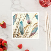 Serviette En Papier Plumes et herbe (En situation)