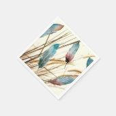 Serviette En Papier Plumes et herbe (Coin)