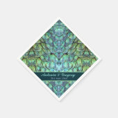 Serviette En Papier Plumes Peacock personnalisées Papier Mariage Napki (Coin)