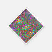 Serviette En Papier Plumes Peacock Tinsel de Noël (Coin)