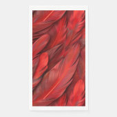 Serviette En Papier Plumes rouges modernes (Devant)