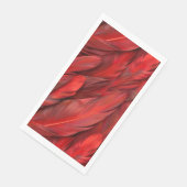 Serviette En Papier Plumes rouges modernes (Coin)