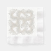 Serviette En Papier Plumes volantes blanches (Devant)