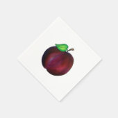 Serviette En Papier Plums mûrs Été Purple Plum Illustration (Coin)