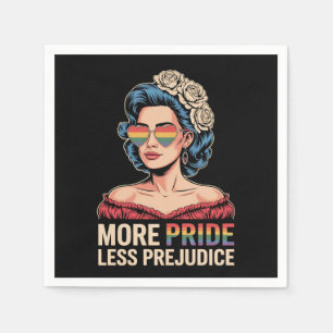 Serviette En Papier Plus de fierté Moins de préjugé LGBTQ Fierté Ally
