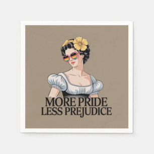 Serviette En Papier Plus de fierté moins de préjugés LGBTQ Fier allié