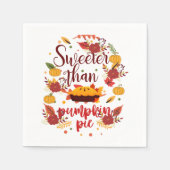 Serviette En Papier Plus doux que Citrouille tarte Thanksgiving (Devant)