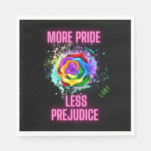 Serviette En Papier Plus Fierté Moins Préjudice LGBT Sticker Flower