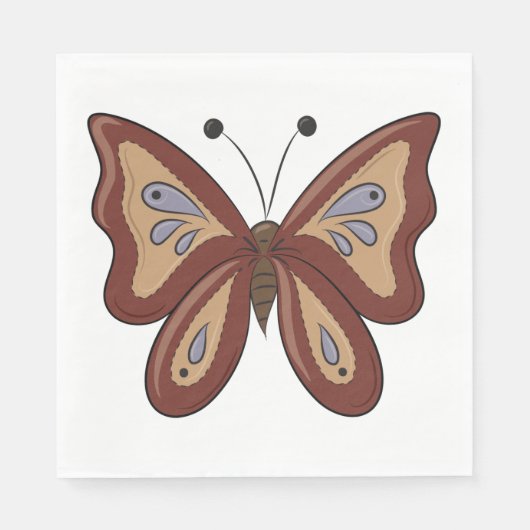 Serviette En Papier Plutôt Brown Butterly (Devant)