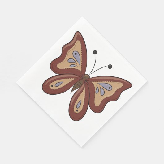 Serviette En Papier Plutôt Brown Butterly (Coin)