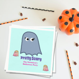 Serviette En Papier Plutôt Effrayant Halloween Party Pastel thème