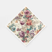Serviette En Papier Plutôt Vintage Floral Inspiré (Coin)