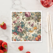 Serviette En Papier Plutôt Vintage Floral Inspiré (En situation)