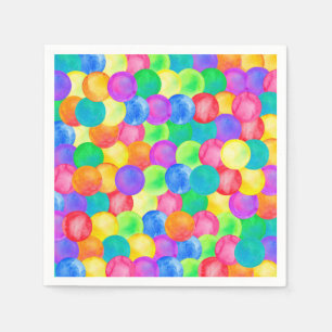 Serviette En Papier Pneuka arc-en-ciel coloré point d'eau couleur moti