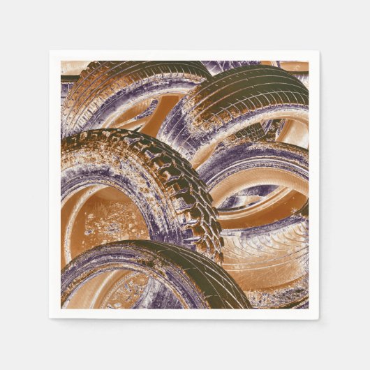 SERVIETTE EN PAPIER PNEUS (Devant)