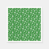 Serviette En Papier Pneus blancs sur le Motif d'hiver vert (Devant)